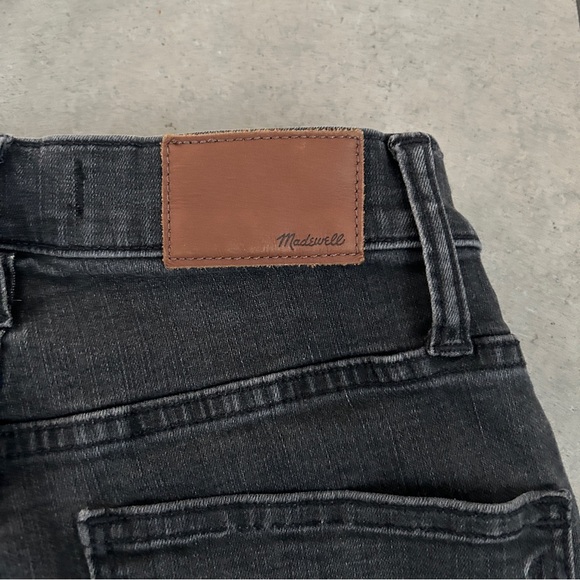 Madewell Cali Demi Boot faded black raw hem jeans size 25 - Picture 5 of 8